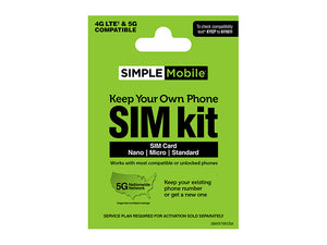 Prepaid SIM Kit Bring Your Own Phone